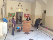 يافا: أبناء الطائفة الأرثوذكسية يشاركون في يوم لتنظيف كنيسة الخضر 